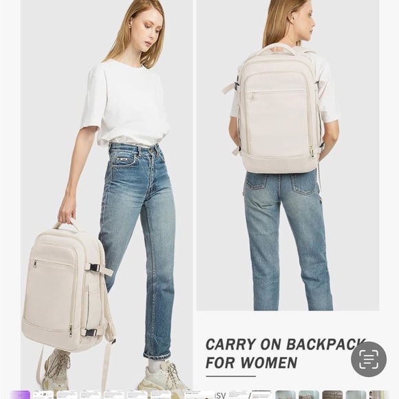 Elegant Cream Backpack - Picture 4 of 15